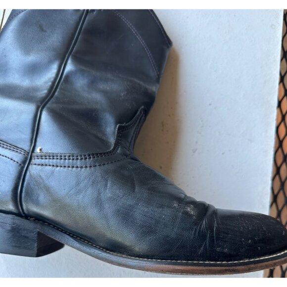 Laredo Black Mid-Calf Leather Western Boots Women's Size 8.5M (READ) - Picture 12 of 16